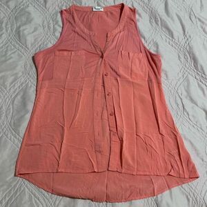 Converse 2010s Shabby Indie Button Down Sleeveless Top XS